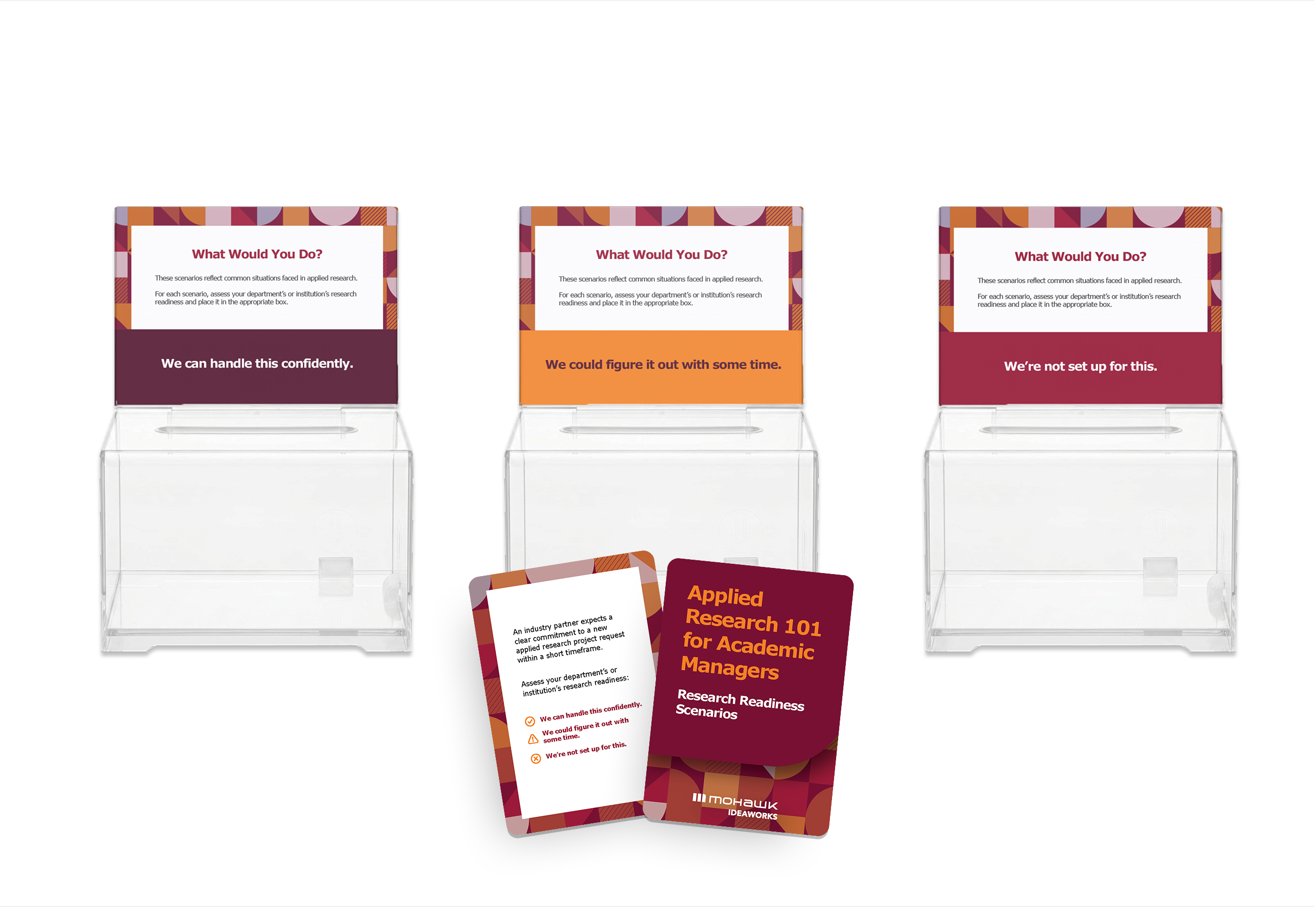 What Would You Do scenario boxes and Applied Research 101 cards