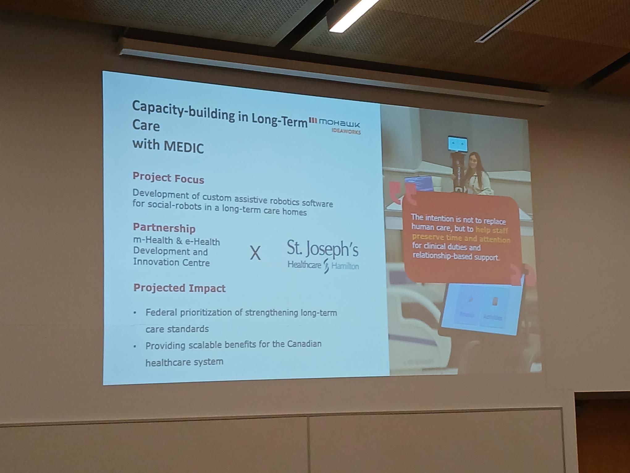 Presentation slide with Mohawk and partner branding