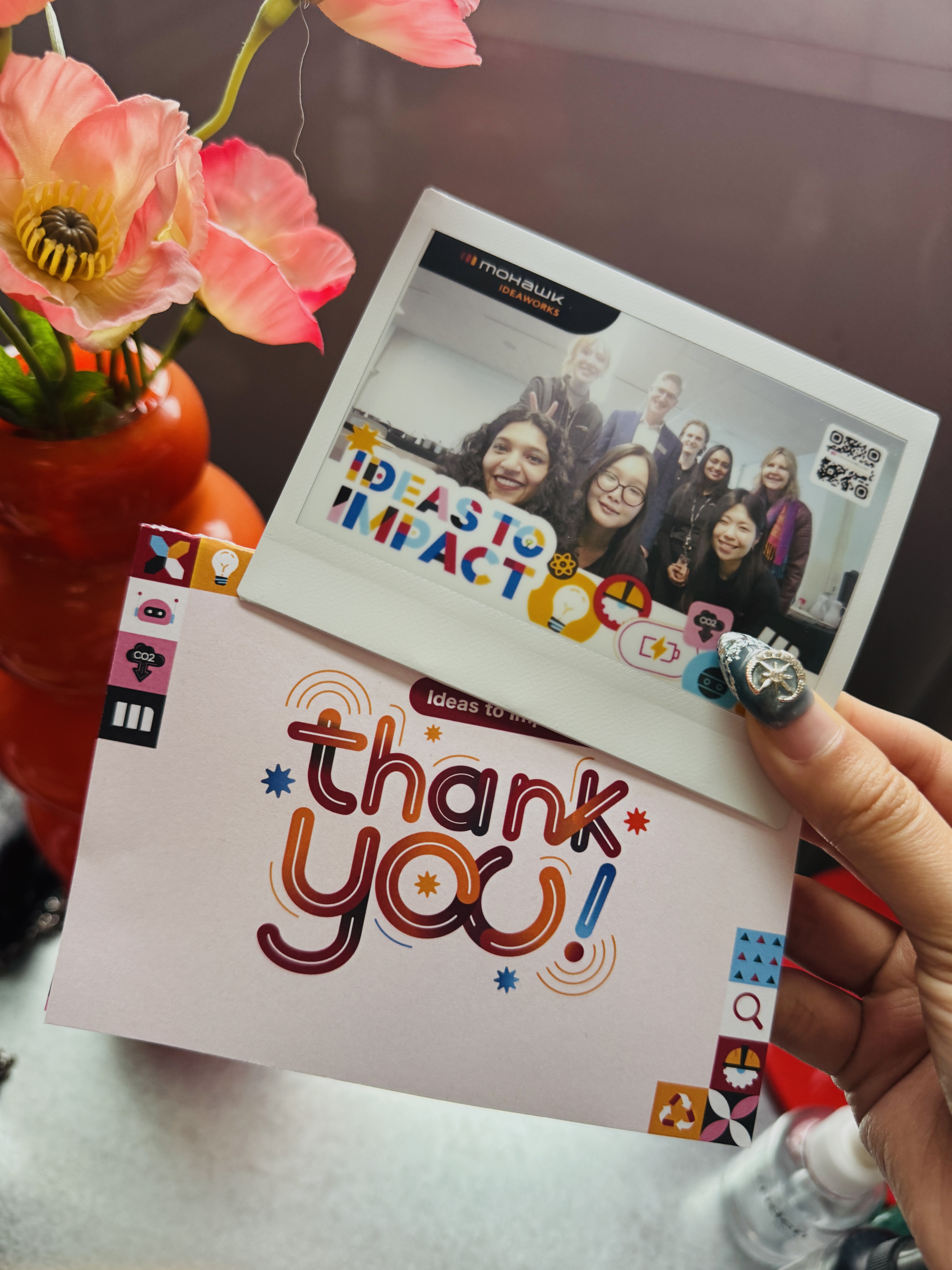 Thank you cards and Ideas to Impact printed collateral