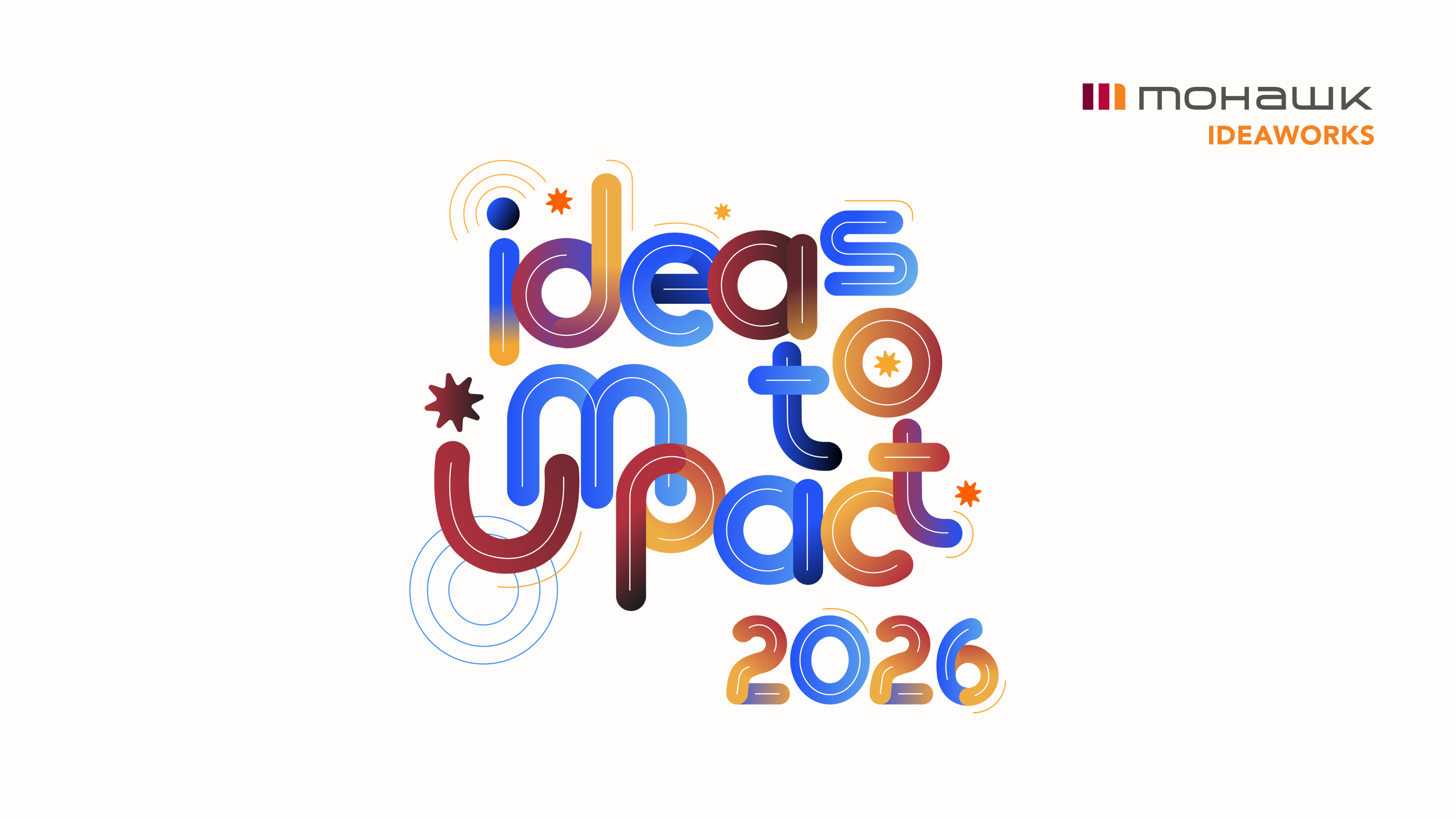 Ideas to Impact 2026 — Mohawk IDEAWORKS event branding typography