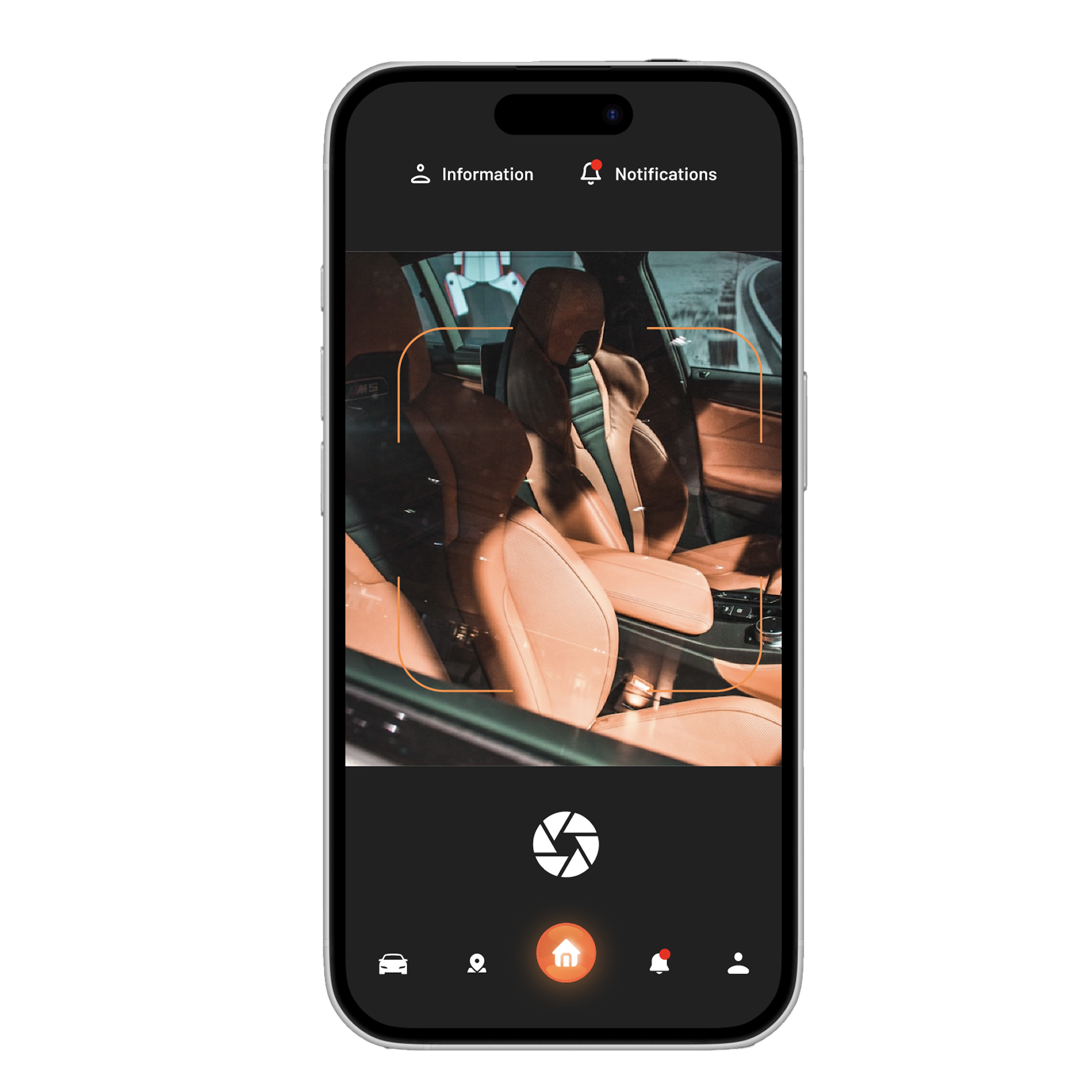 TrackGuard app showing automatic picture capture